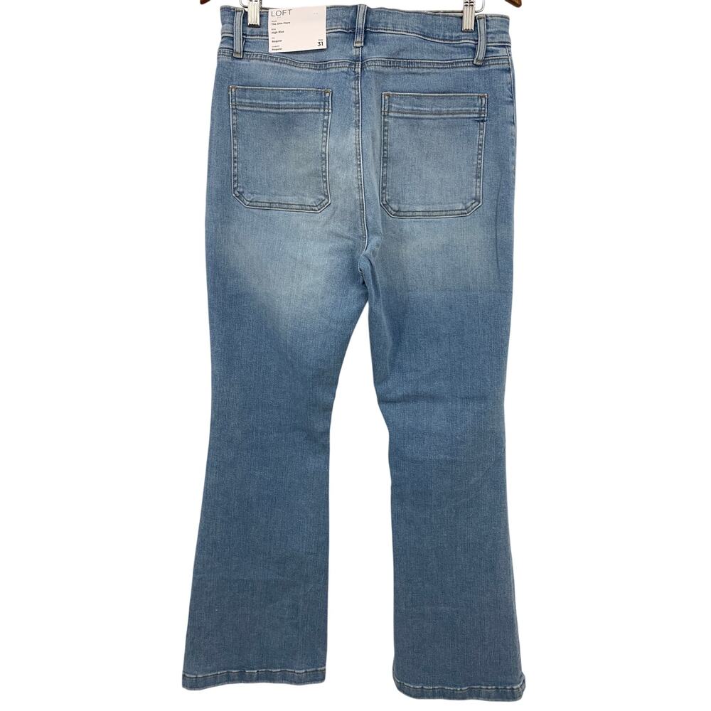 Ann Taylor Loft Jeans Women 31 Slim Flare Stretch Denim Front Pockets NWT New - Picture 4 of 7